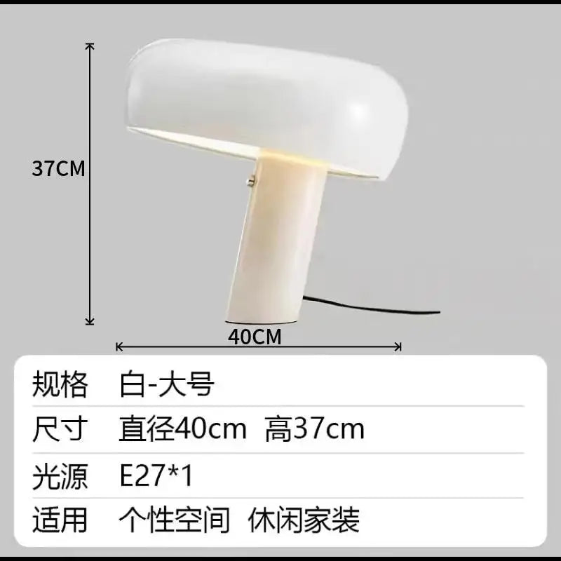 Purilite Select Italian Luxury Designer Mushroom Marble LED Desk Lamp
