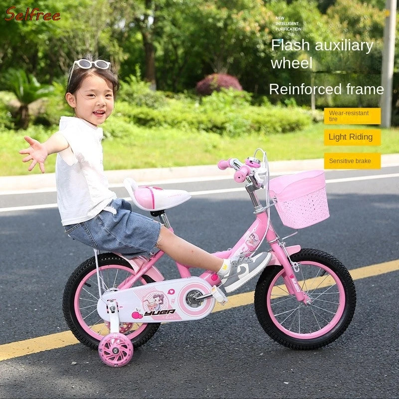 Selfree Children's Bicycles For Baby Aged 3-6 To 8 To 12 Baby Bicycles With Auxiliary Wheels M L Children's Lightweight Bicycles