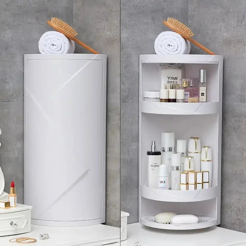 Purilite Select 360° Rotating Triangle Corner Shelf Multi-Layer Bathroom & Kitchen Storage Rack