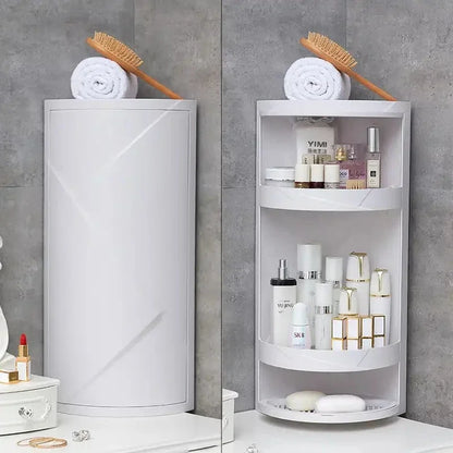 Purilite Select 360° Rotating Triangle Corner Shelf Multi-Layer Bathroom & Kitchen Storage Rack