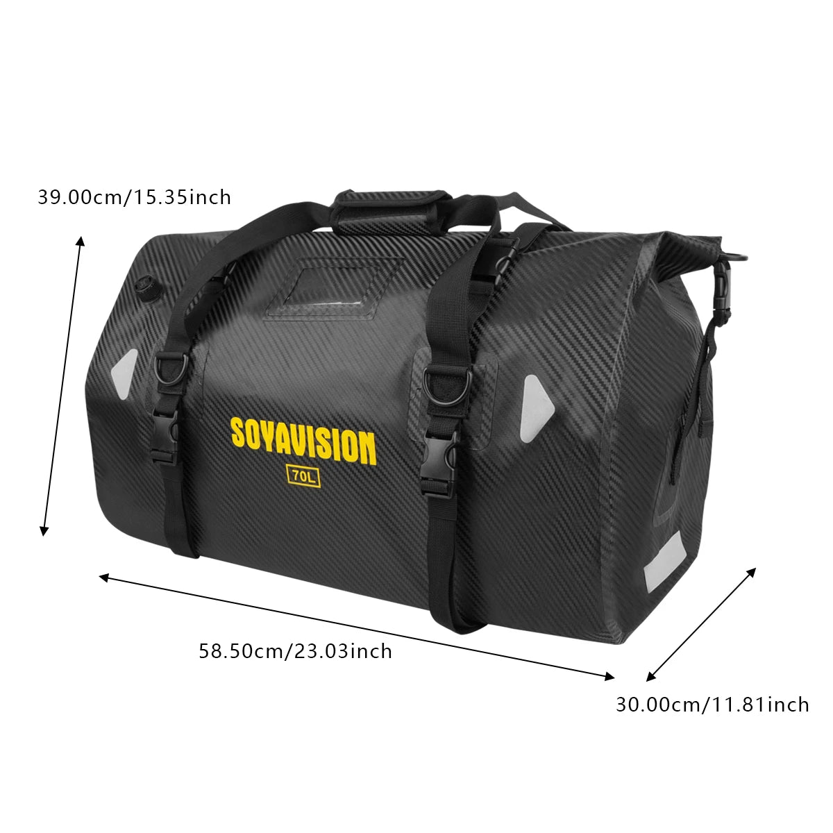 Purilite Select | Universal Motorcycle Waterproof Tail Bag | Back Seat Luggage | 40L / 66L Travel Pack