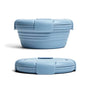 Purilite Select Silicone Folding Lunch Box Set of 3 Portable Collapsible Bowls 1100ml Leak-Resistant Food Storage Containers with Lids