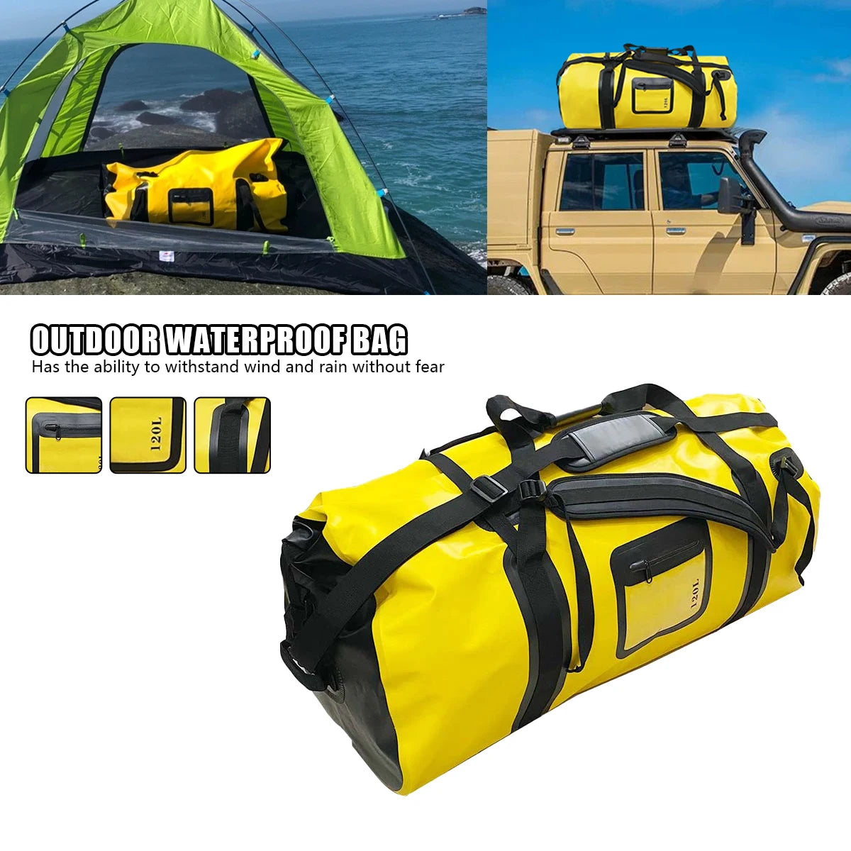 Purilite Select | Universal Motorcycle Waterproof Tail Bag | Back Seat Luggage | 40L / 66L Travel Pack