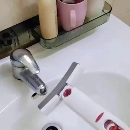 Purilite Select Mini Sponge Mop Portable Absorbent Cleaning Mop | One-Hand Operation | Replaceable Sponge Head | Compact Kitchen Cleaning Tool