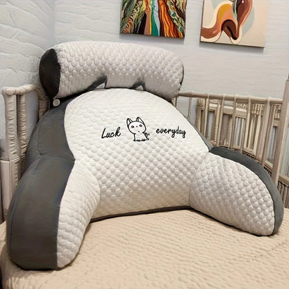 Purilite Select Ergonomic Reading Pillow | Adjustable Back Support & Soft Lumbar Cushion | Breathable Polyester Fabric for Bed, Sofa & Chair