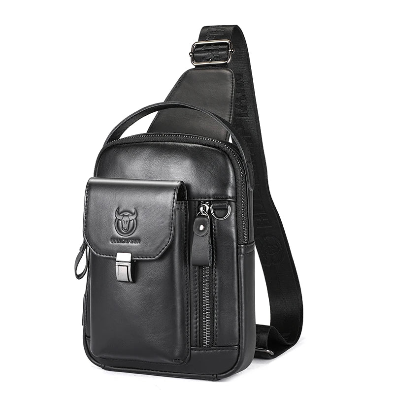 Purilite Select Mens Genuine Leather Crossbody Bag