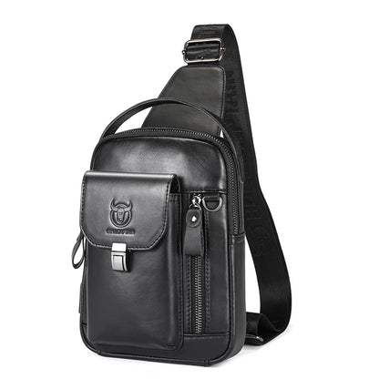 Purilite Select Mens Genuine Leather Crossbody Bag