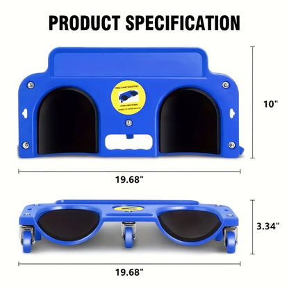 Purilite Select Rolling Knee Pad Platform | Wheeled Knee Support with Built-In Tool Tray | Heavy Duty Kneeling Cart for Workshop & Home