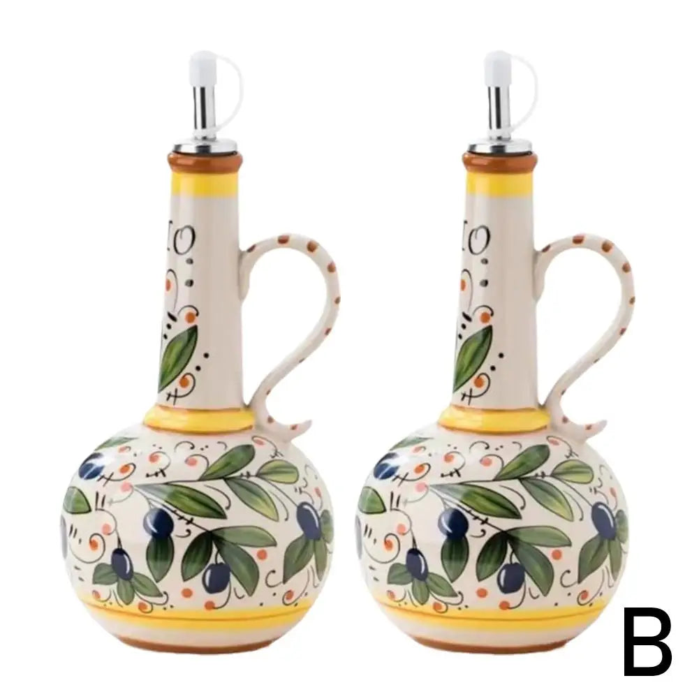 Purilite Select 500ml Embossed Ceramic Olive Oil Dispenser