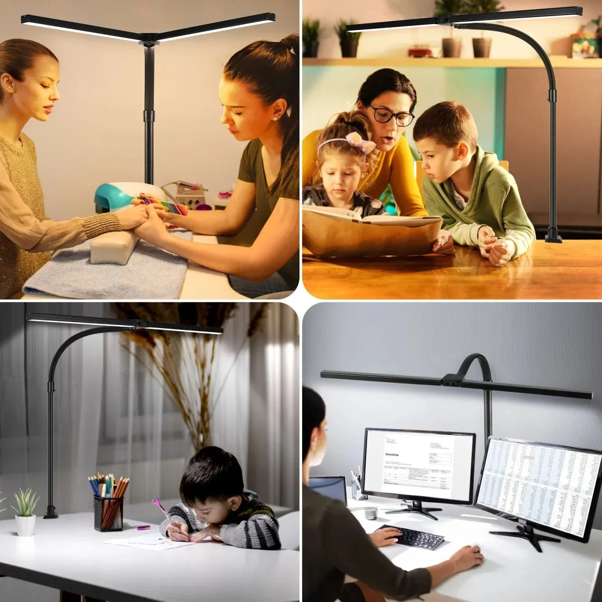 Purilite Select Dual/Single Head LED Clip Desk Lamp