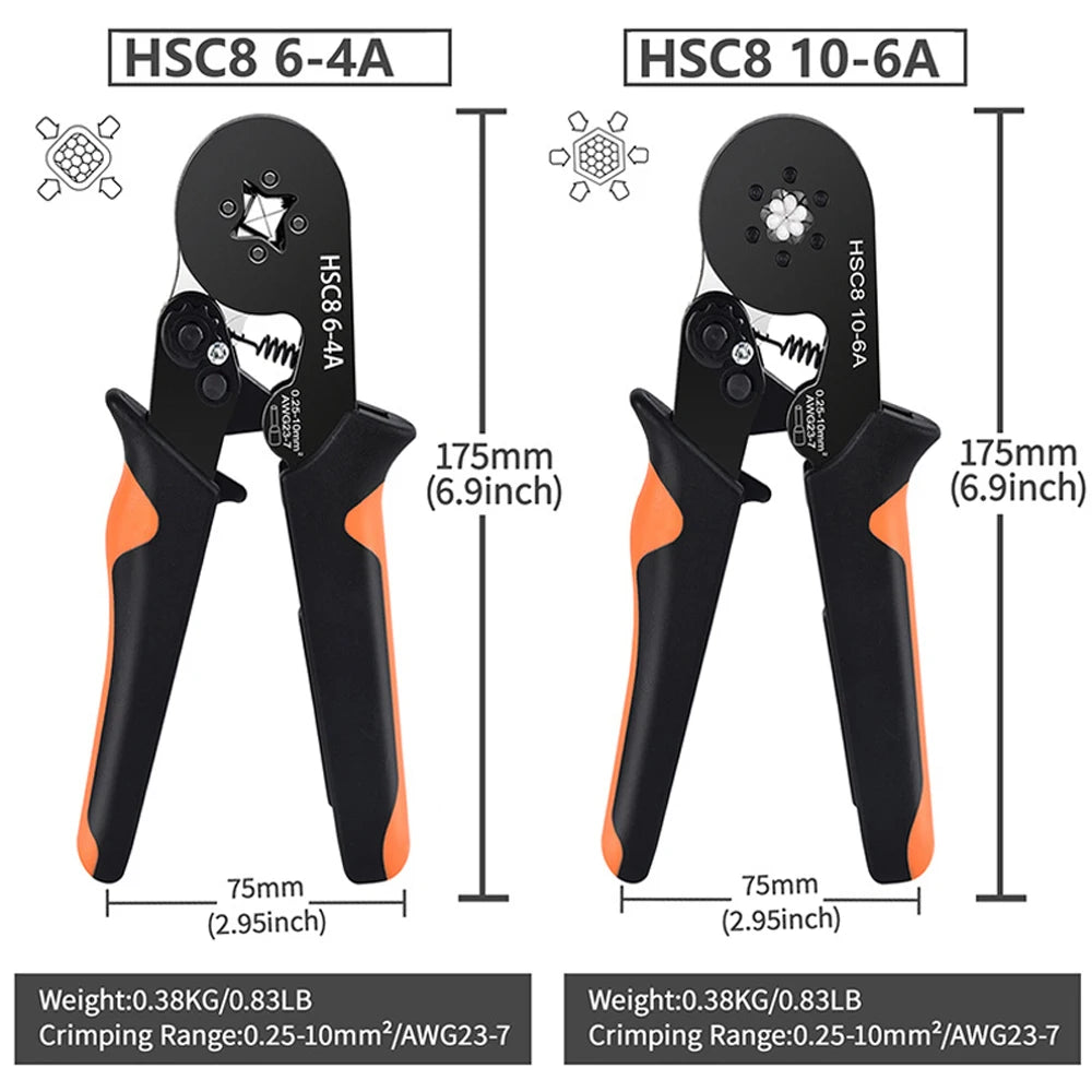 Purilite Select Hexagonal Self-Adjustable Ratchet Ferrule Crimping Tool Kit
