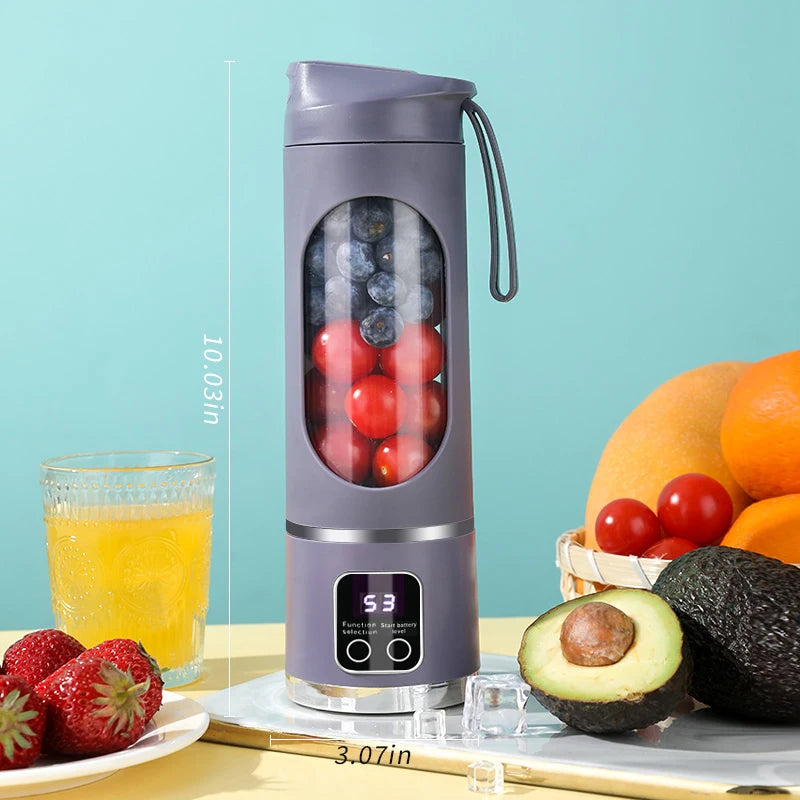 Purilite Select Portable 10-Blade USB Rechargeable Fruit Juicer Blender 450ml