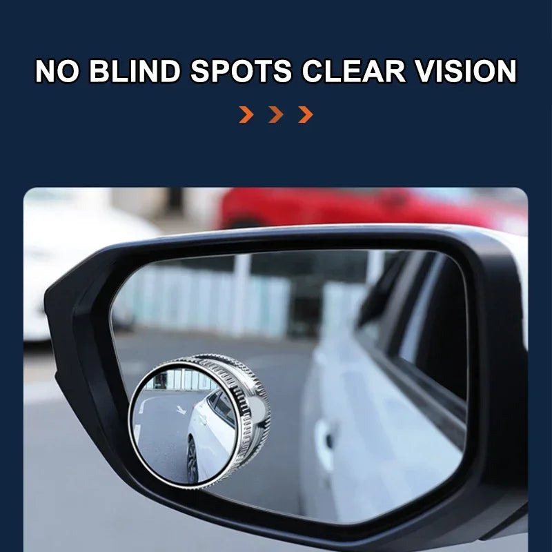 Purilite Select 2PCS 360° Adjustable Car Blind Spot Mirror Wide Angle Convex Rearview Safety Mirror (Set of 5 Pairs)