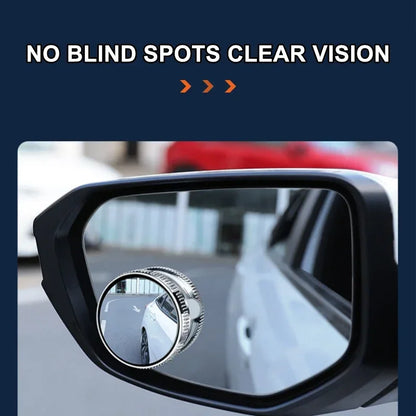Purilite Select 2PCS 360° Adjustable Car Blind Spot Mirror Wide Angle Convex Rearview Safety Mirror (Set of 5 Pairs)