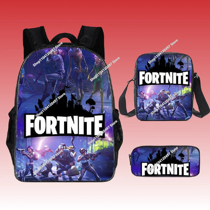 Purilite Select 3PCS Anime Fortnite Backpack Set