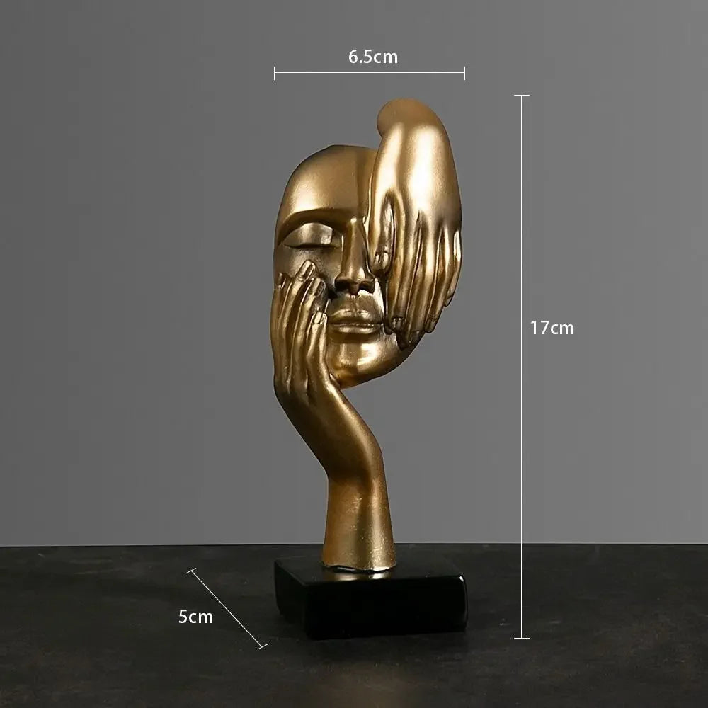 Purilite Select Resin Abstract Face Sculpture