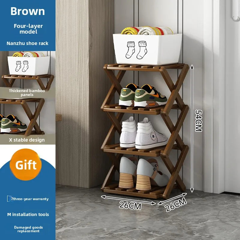 Purilite Select Narrow Wooden Shoe Rack