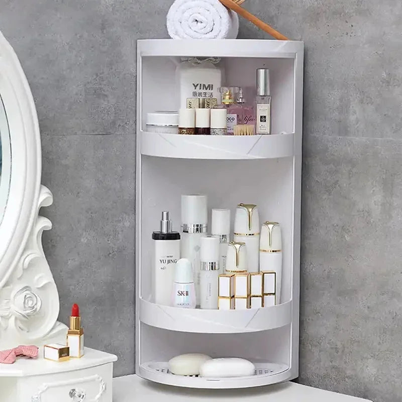 Purilite Select 360° Rotating Triangle Corner Shelf Multi-Layer Bathroom & Kitchen Storage Rack