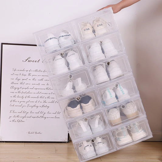Purilite Select 6pcs/set High-Transparency Shoe Storage Organizer Box