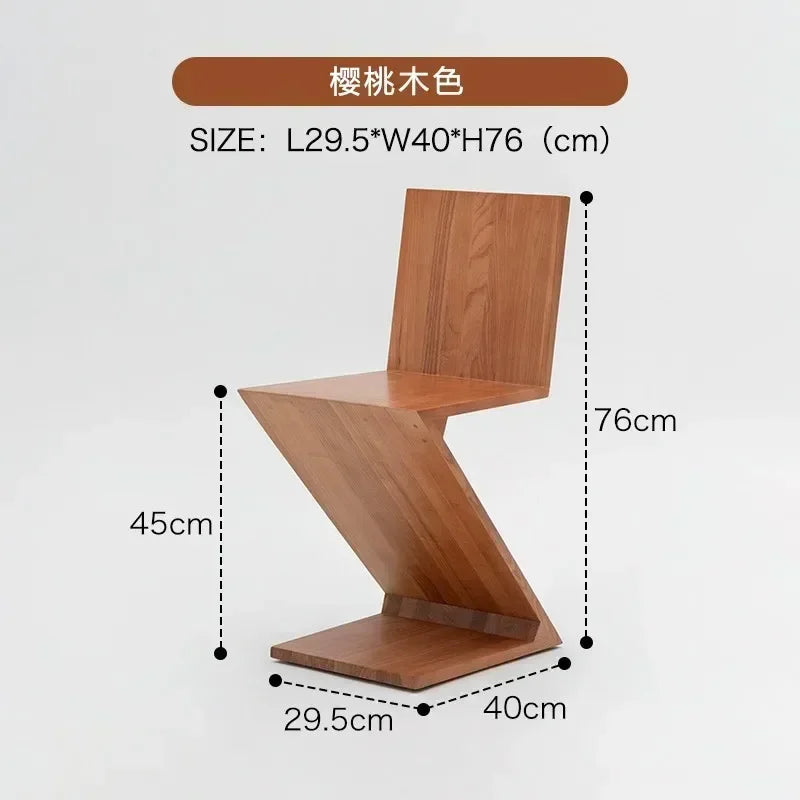 Purilite Select Solid Wood Z-Shaped Nordic Chair