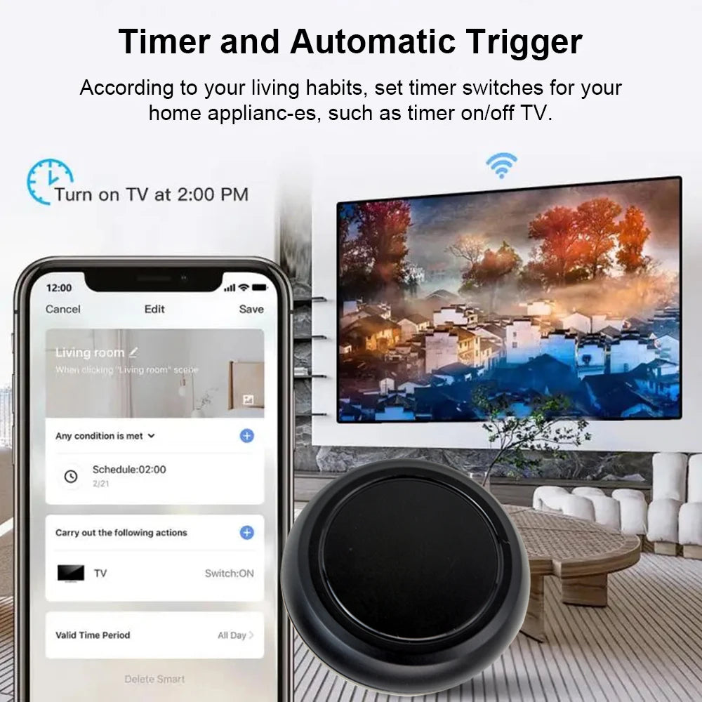 Purilite Select Smart WiFi IR Remote Controller | Universal Infrared Hub | App & Voice Control | Smart Home Automation