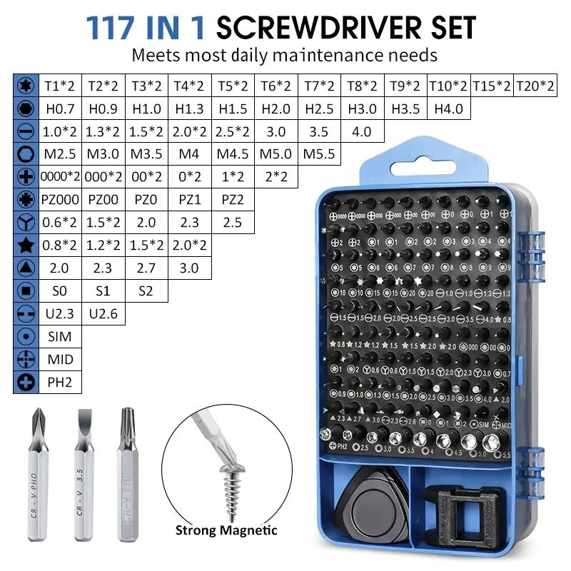 Purilite Select 115/117-in-1 Precision Screwdriver Set