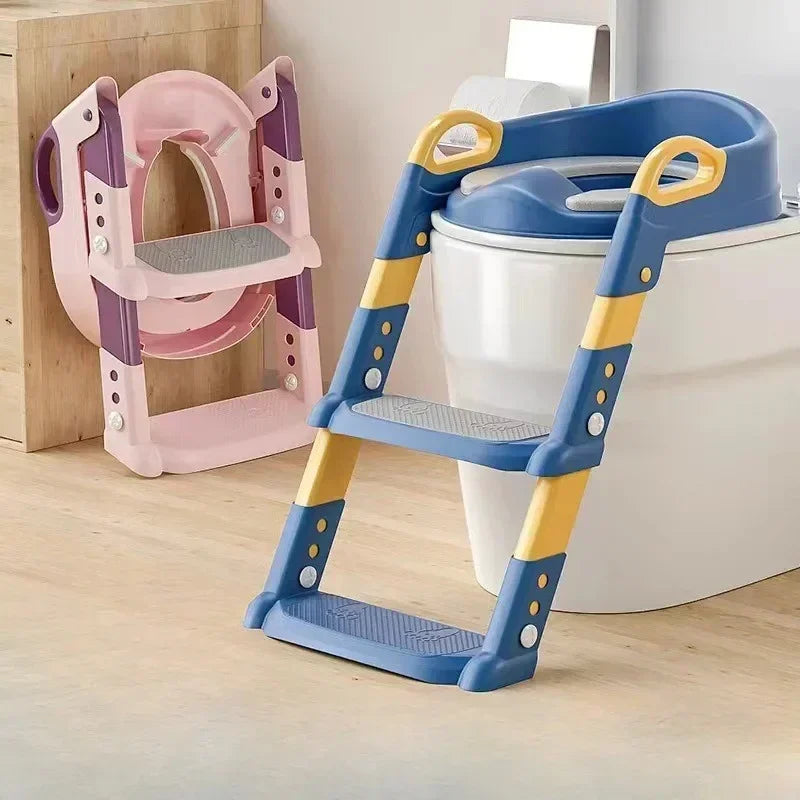 Purilite Select Children Toilet Training Ladder | Foldable Stepped Potty Foot Stool | Multi Functional Baby Toilet Seat for Boys & Girls