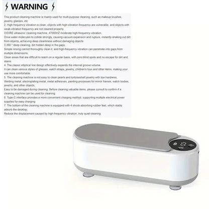 Purilite Select Jewelry Cleaning Machine | 360 Degree Deep Cleaning Tool | USB Rechargeable High Frequency Vibration Cleaner