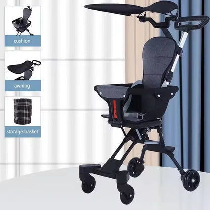 Purilite Select: baby stroller lightweight four-wheel portable travel trolley