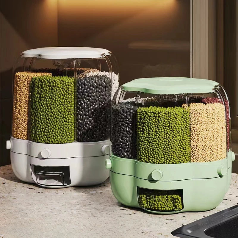 Purilite Select Rotating Insect-proof Cereal Dispenser | Sealed Grain Organizer | Large Food Storage Box | Kitchen Organizer | Moisture-Proof Cereal Container