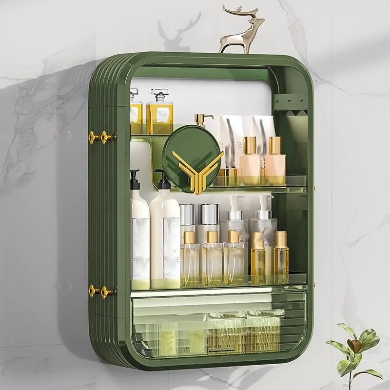Purilite Select Multi-Layer Wall Mounted Storage Shelf | Large Capacity Organizer for Bathroom Kitchen Cosmetics and Household Items