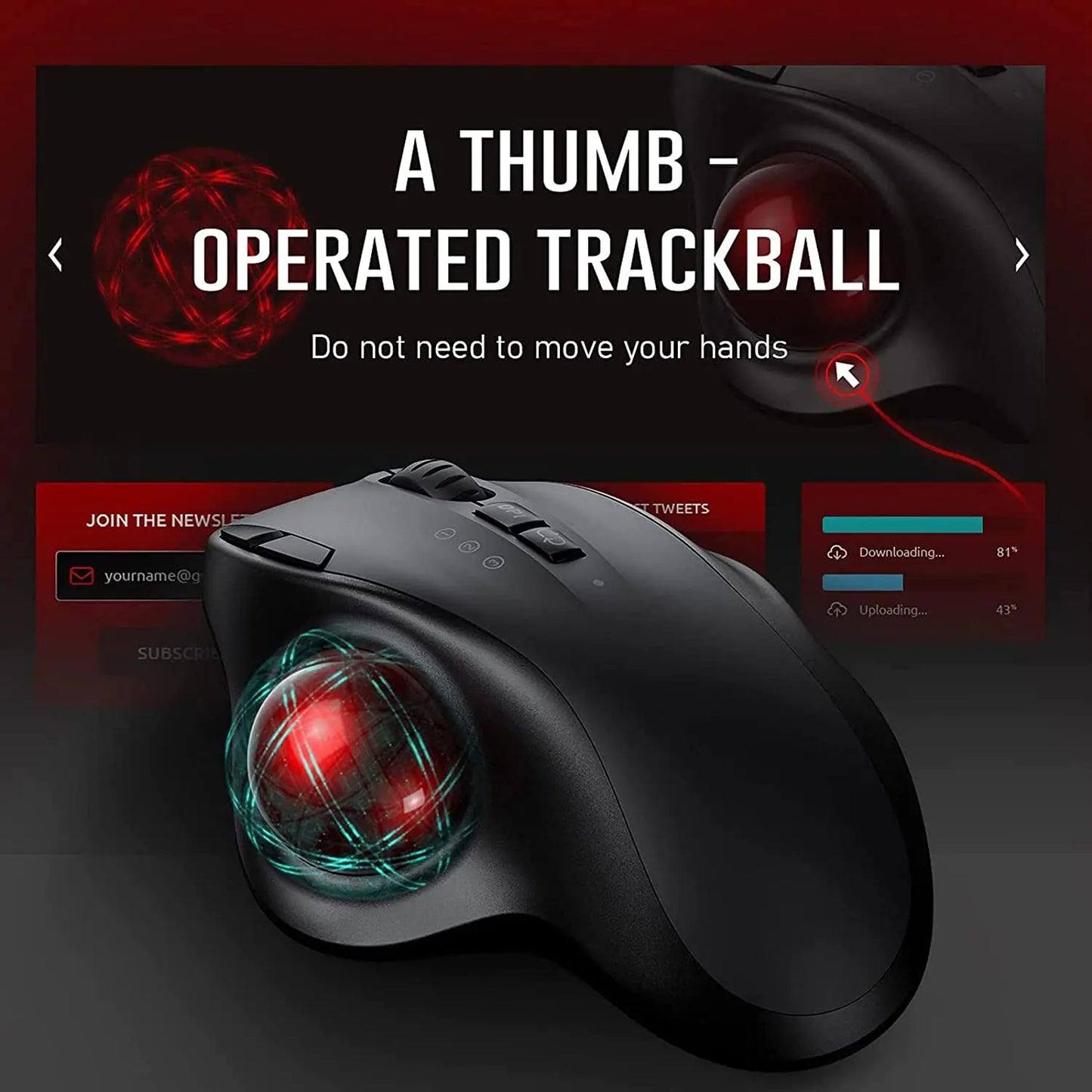 Purilite Select Trackball Wireless Mouse