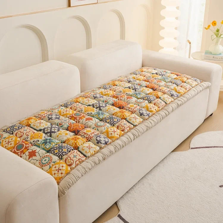 Purilite Select | Pure Cotton Sofa Cushion | Non-Slip Rectangular Couch Seat Mat for All Seasons