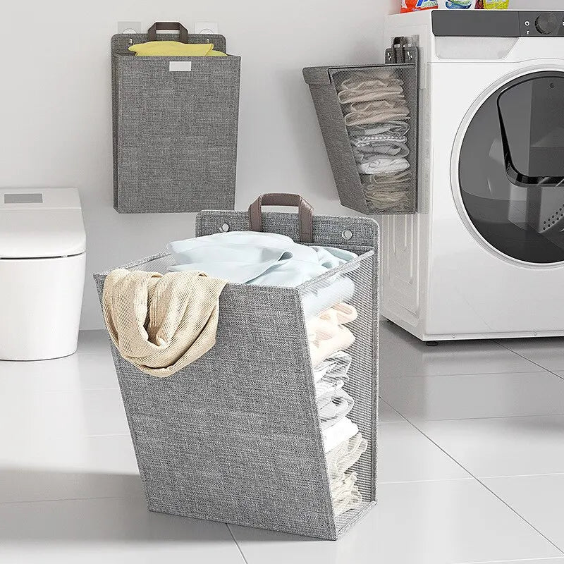Purilite Select Foldable Adhesive Laundry Basket Hamper