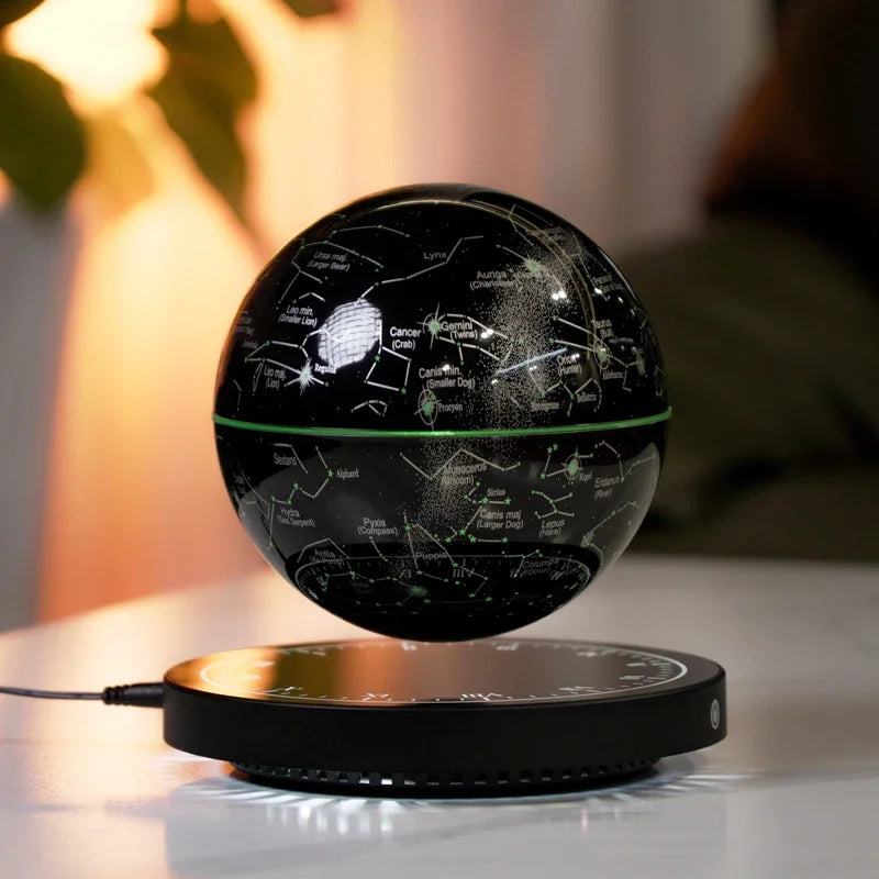 Purilite Select | Levitating Starry Globe Floating Lamp | Rechargeable Touch Control RGB Table Light for Home and Office Decor