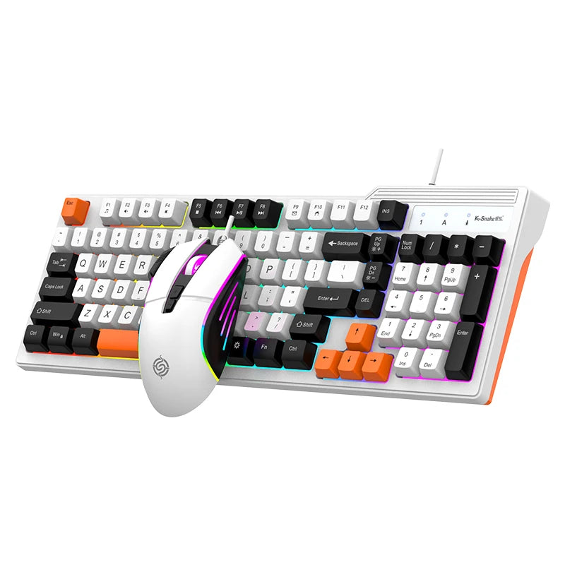 Purilite Select KM800 Pro Wired Mechanical Feel Keyboard and Mouse Set
