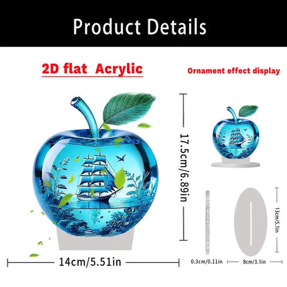 Purilite Select Clear Crystal Apple Figurine