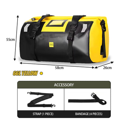 Purilite Select | Universal Motorcycle Waterproof Tail Bag | Back Seat Luggage | 40L / 66L Travel Pack
