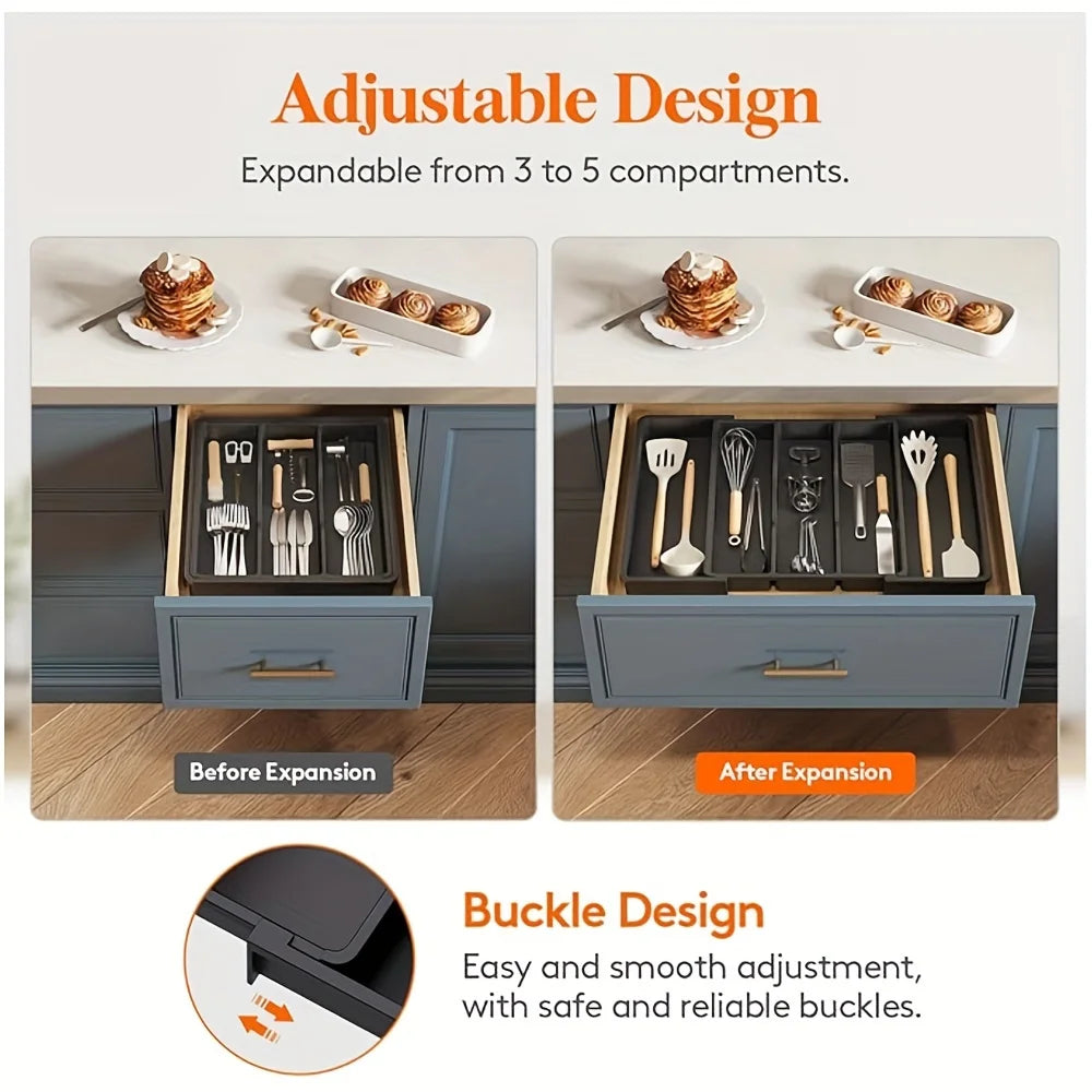 Purilite Select Expandable Adjustable Kitchen Utensil Organizer
