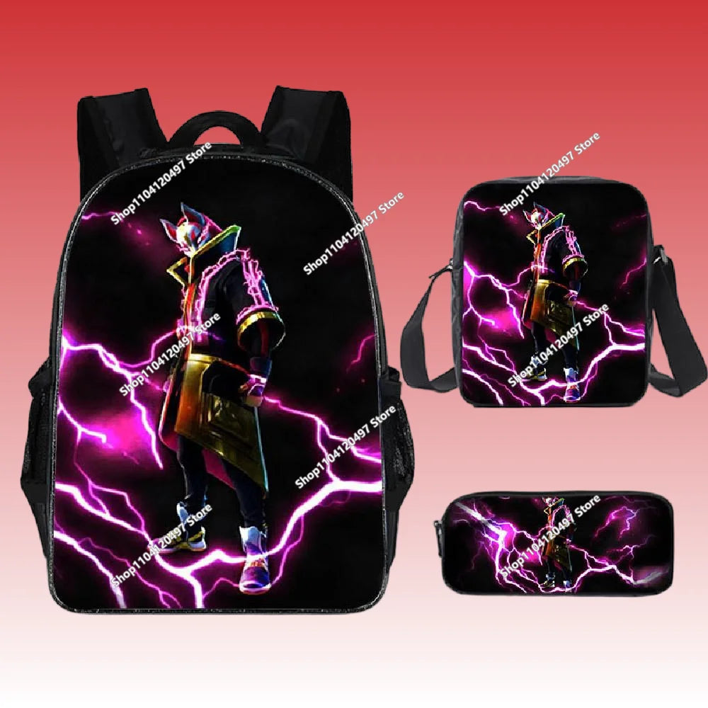 Purilite Select 3PCS Anime Fortnite Backpack Set