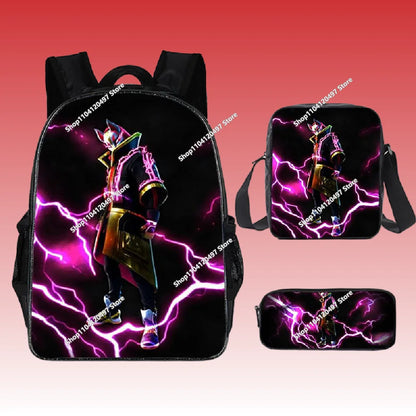 Purilite Select 3PCS Anime Fortnite Backpack Set