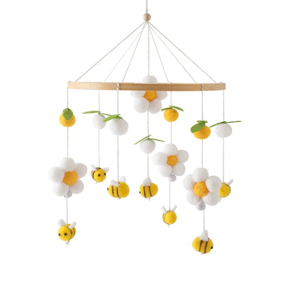 Purilite Select Wooden Baby Crib Mobile | Crochet Star Hanging Bed Bell | Nursery Rattle Decoration | Newborn Comfort Toy