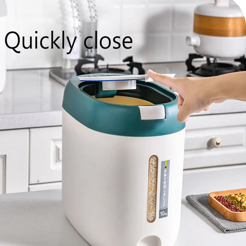 Purilite Select 5KG Rice Dispenser | 10KG Grain Storage Container | Airtight Kitchen Organizer | Cereal & Dry Food Storage Box