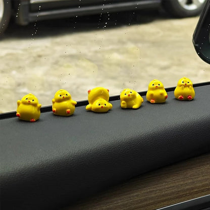 Purilite Select Mini Resin Chick Dashboard Ornament Set Decorative Car Interior Desk Home Office Display Accent (Set of 3)