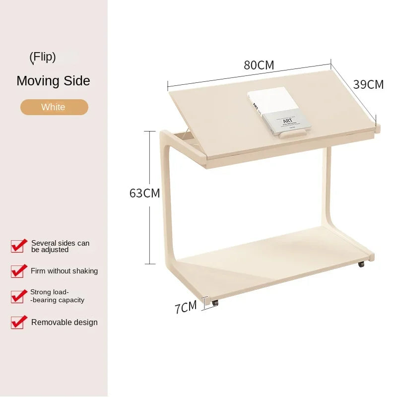 Purilite Select Aesthetic Mobile Small Coffee Table | Multi-Functional Bedside & Living Room Table | Home Furniture with Rollers