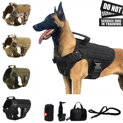 Purilite Select Tactical Military Dog Vest & Leash Set