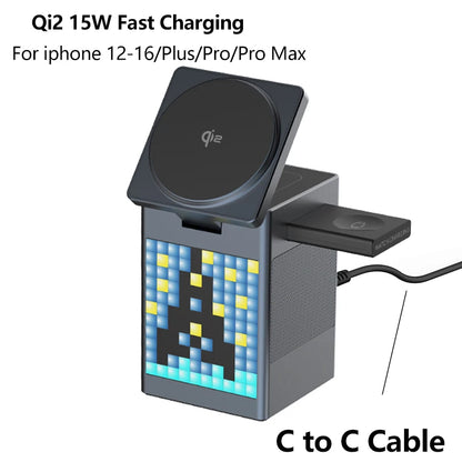 Purilite Select 3-in-1 Magnetic Wireless Charging Station with Bluetooth Speaker