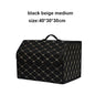Car Trunk Organizer Box, Large Capacity, Auto Multiuse Tools, Storage Bag, Stowing, Tidying, Leather, Folding for Emergency
