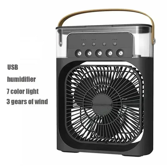 Purilite Select 3-in-1 Portable Mini Air Cooler Fan with Humidifier, LED Night Light, USB Powered Personal Cooling Device for Home & Office