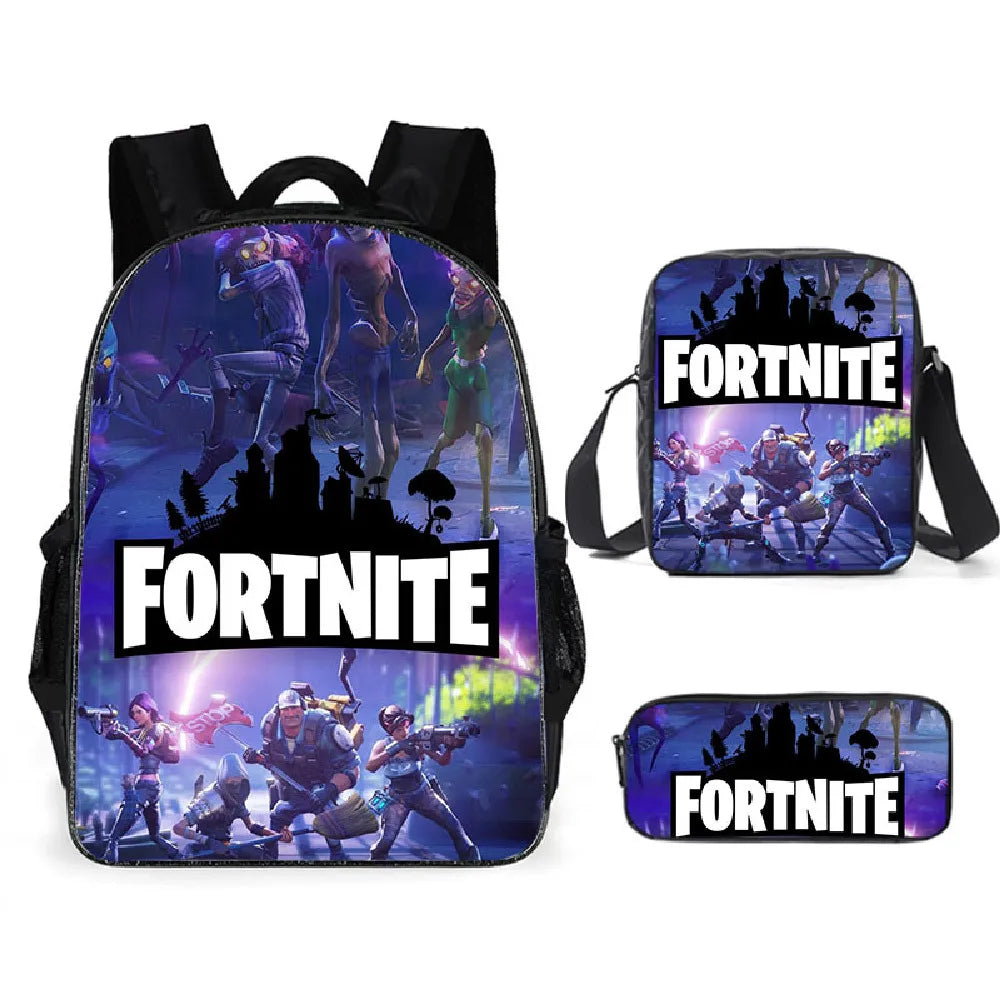 Purilite Select 3PCS Anime Fortnite Backpack Set